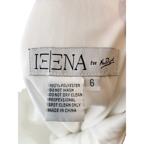 MAC DUGGAL Dress Size 6 Evening Gown Sequin NEW White Midi One Shoulder Sheath - Picture 4 of 6